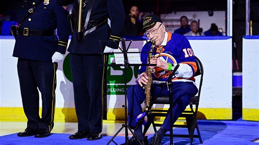 105-year-old WWII Veteran ROCKS National Anthem