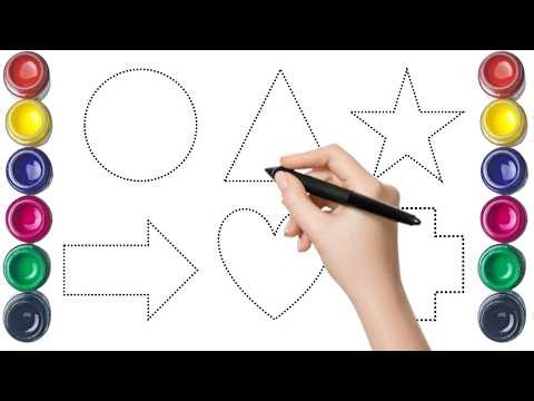 Learn to draw 2d shapes for kids, Learn 2d shapes, colors, abc song Preschool Learning for toddler