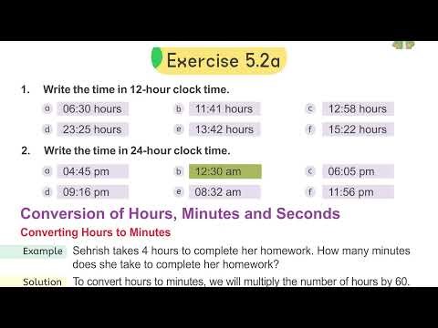 Math Class 4 | Chapter 5 | Measurements | Time Revision (Part B) | Exercise 5.2a to 5.1c