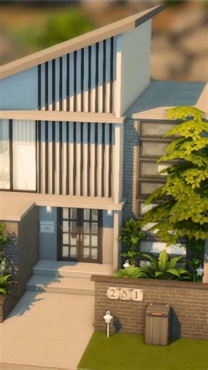 House 251 Sims 4 Build — Modern No-CC 2 Bed 2 Bath Download