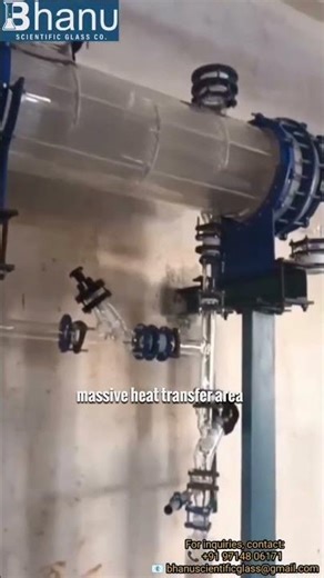 Assembly of Glass Line Reactor(GLR) with Shell & Tube Heat Exchanger - Industrial Lab Setup