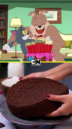 كعكة شوكولاتة على طريقة توم وجيري 🥮🍫 قائمة طعام #كرتون_نتورك مع @fatafeat