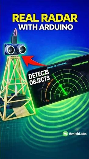 REAL Radar with Arduino 🤯 Detect Objects Live! #motor #defence #diycrafts