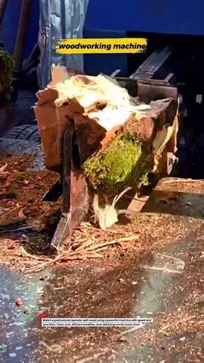 Wood Splitting Power! Pro Uses Machine for Perfect Cuts