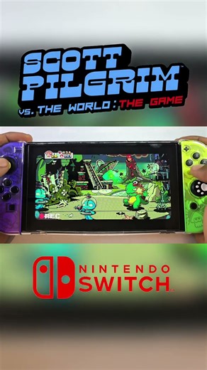 Scott pilgrim vs the World en Switch OLED #shorts #nintendo #nintendoswitch #scottpilgrimvstheworld