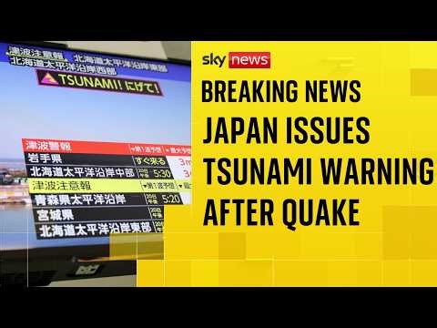 Evacuation order in parts of Japan after major earthquake triggers tsunami