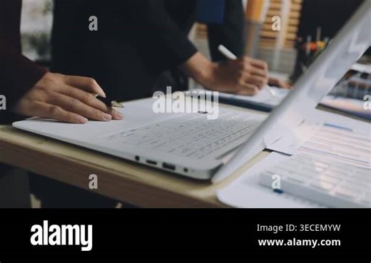 young business man using laptop computer Stock Video Footage - Alamy