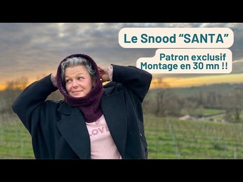 Snood capuche Santa 🧣 Patron PDF | Tuto couture hiver confortable ❄️