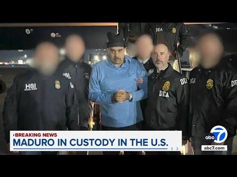 New photos show Maduro handcuffed after landing in NY | Latest on U.S. military operation
