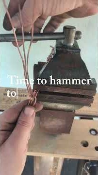 Cobble weave, full tutorial. DIY ASMR Copper bracelet making.