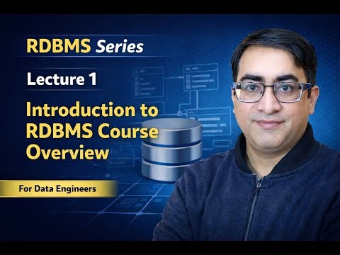 RDBMS Lecture 1 | Relational Database Management Course Overview | Data Engineering Series