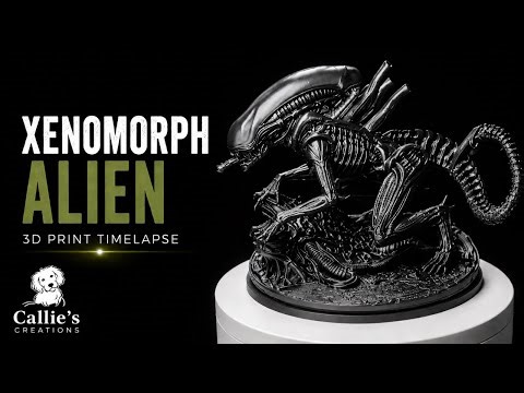 XENOMORPH 3D Print Timelapse | Relaxing Alien Build (Ambient Music)