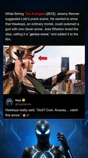 Jeremy Renner IMPROVISED in The Avengers… And Marvel Put It in the Final Cut! 😂🎯#shorts #usa