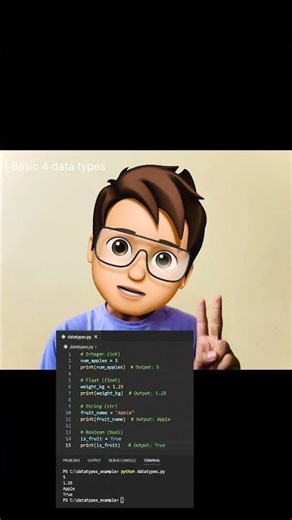 Day 3 of the 15 Days Python Challenge 🐍🔥 #python #datatypes #pythonforbeginners #viral #explore