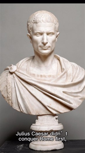 He conquered Gaul… then turned his army toward Rome. ⚔️🏛️ The moment Caesar crossed the Rubicon