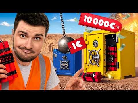 ON OUVRE DES COFFRES-FORTS DE 1€ à 10000€ (le dernier est impossible) 