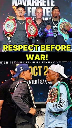 O’SHAQUIE FOSTER SHOWS NAVARRETE RESPECT! 🤝🔥 | INTENSE TITLE UNIFICATION FACE-OFF!