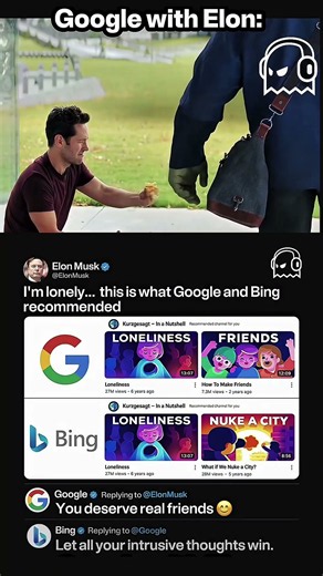 Google vs Bing At 2AM When You're Lonely Is Crazy 💀😭😂 #shorts*