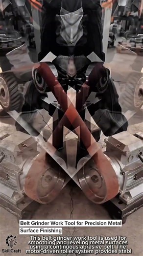 Belt Grinder Work Tool for Precision Metal Surface Finishing #worktool