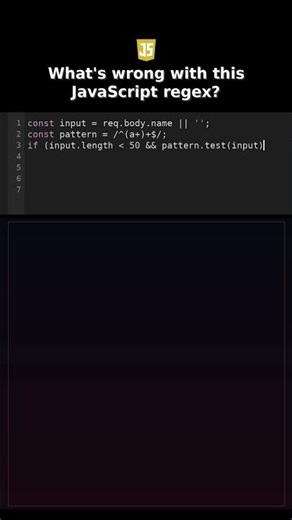 Whats wrong with this JavaScript regex? #javascriptbackend