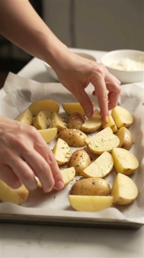 🥔 Crispy Garlic Parmesan Potatoes | Easy Oven-Roasted Potato Recipe