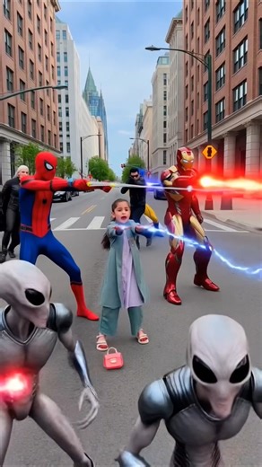 Anabia The Protector 🦸‍♀️🔥 vs Aliens | Ultimate Superhero Battle! Ironman Spiderman
