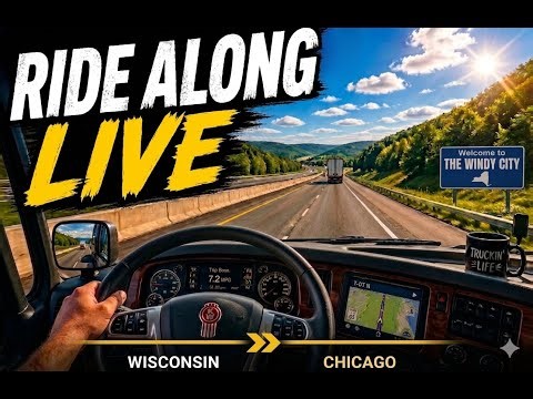 LIVE Scenic Drive 🚛 Watertown WI➜ Chicago | Big Rig POV