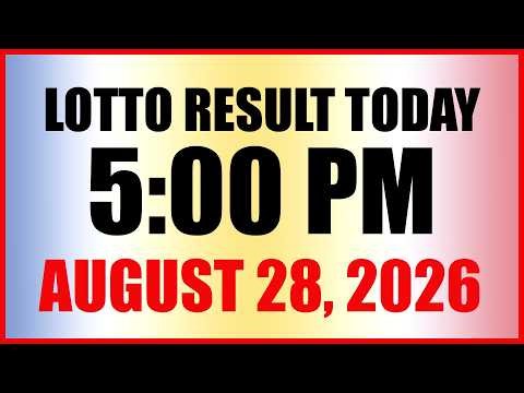 Lotto Result Today 5pm Draw August 28, 2026 Swertres EZ2 PCSO
