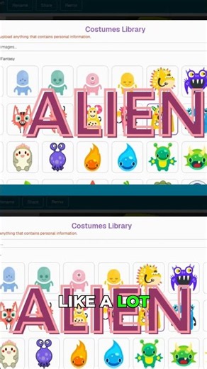 Choosing Fun Looking & Creepy Aliens! Sprite Lab code.org
