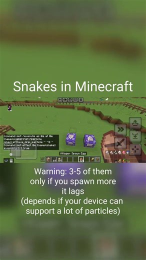 How to create Snakes in Minecraft (using command blocks)