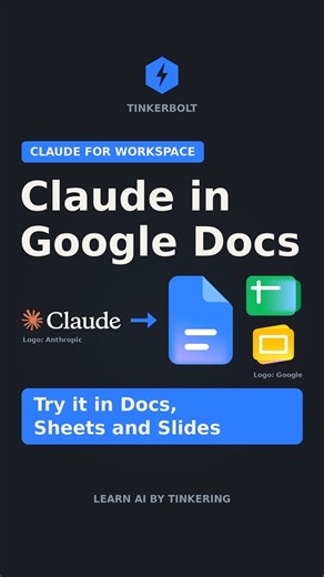 Claude in Google Docs, Sheets and Slides: how to try it