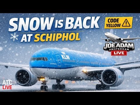 🔴 LIVE: SNOW RETURNS at Amsterdam Schiphol Airport ❄️ | Jan 29, 2026