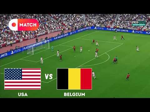 UNITED STATES vs BELGIUM | World Cup 2026 Match Simulation | eFootball PES 21 Gameplay