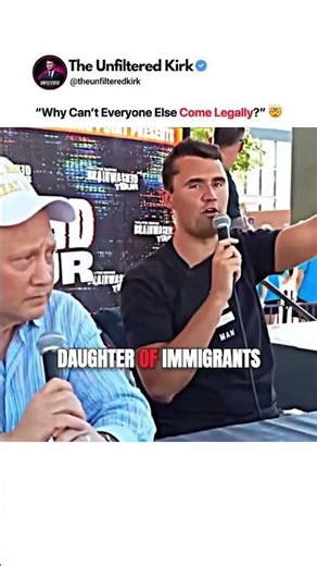 Charlie Kirk Debates Illegal Immigration 🤯 #charliekirk #debate #shorts