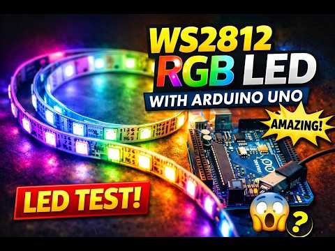 WS2812 RGB LED Test with Arduino Uno | Full Tutorial for Beginners #arduino #rgbledstrip #ws2812