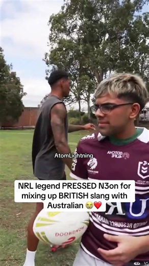 NRL legend PRESSED N3on for mixing up BRITISH slang with Australian 😭❤️ #n3on #nrl #rugby