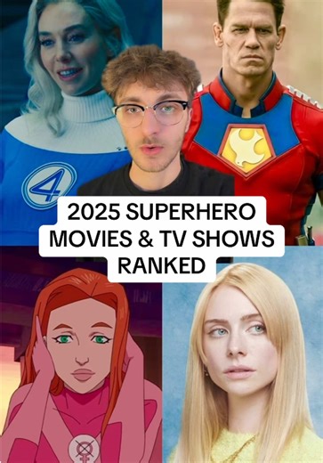 2025 Superhero Movies and TV Shows Ranked