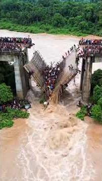 BRIDGE COLLAPSES with people on it! Shocking moment caught on camera #BridgeCollapse #Shocking