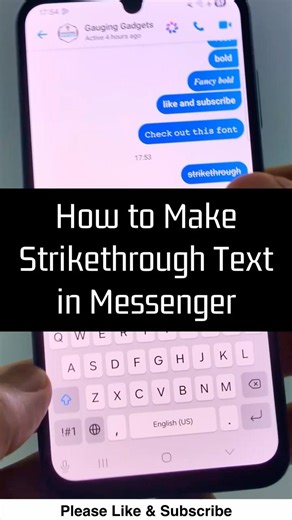 How to Make Strikethrough Text in Messenger