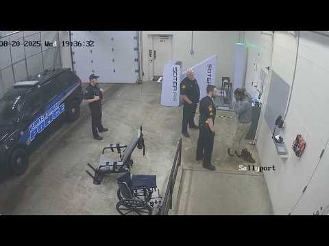 Inmate refuses to walk without shoes bodycam resulting in a violent intake.