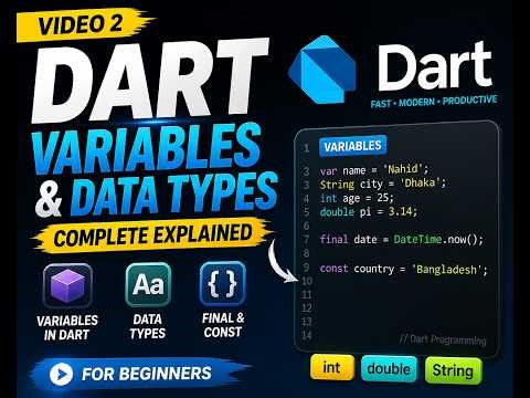 Understanding Dart Variables & Data Types | Beginner's Guide to Dart Programming