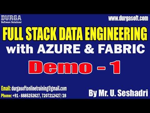 FULL STACK DATA ENGINEERING with AZURE & FABRIC tutorials || Demo - 1 || by Mr. U. Seshadri