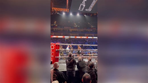 Derek Chisora’s coach ordered out of ring by referee after trying to separate boxers