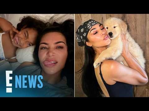 Kim Kardashian’s Daughter Cuddles With Puppy Gifted by Lewis Hamilton | E! News