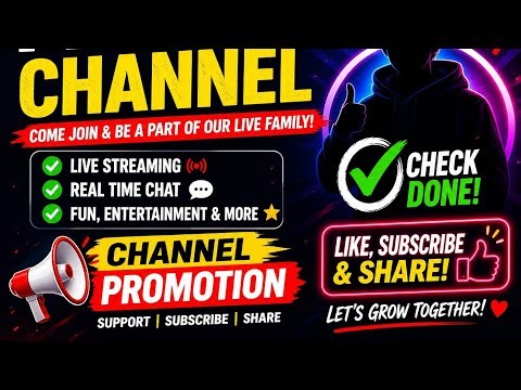 Live stream for Channel Check ✔️ + FREE Promotion 🚀