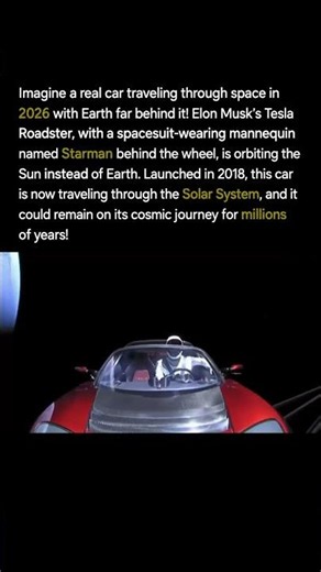 Title: A Tesla Is Floating Through Space! 🚀
