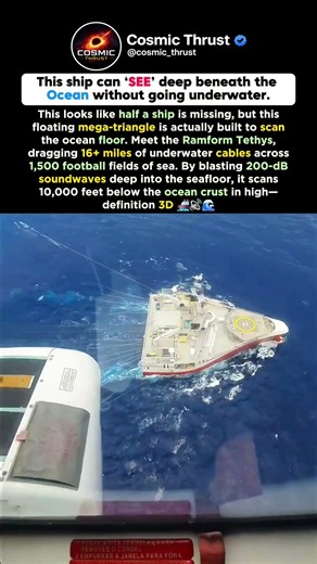 Why does this $285M ship look cut in half ? 🤯 #SeismicSurvey #RamformTethys #OceanTech #usashorts