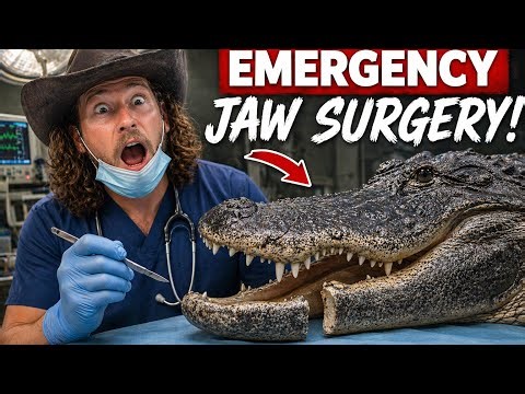 SURGERY on ALLIGATOR'S BROKEN JAW!