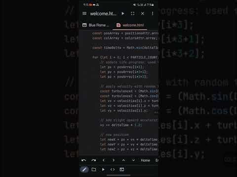 🔥 Blue Flame Animation in HTML & CSS | Viral Particle Fire Effect 🔥 JS Needed 😱