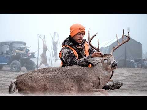 DIY Hunting Camp in the Cold | Oklahoma Buck Down!